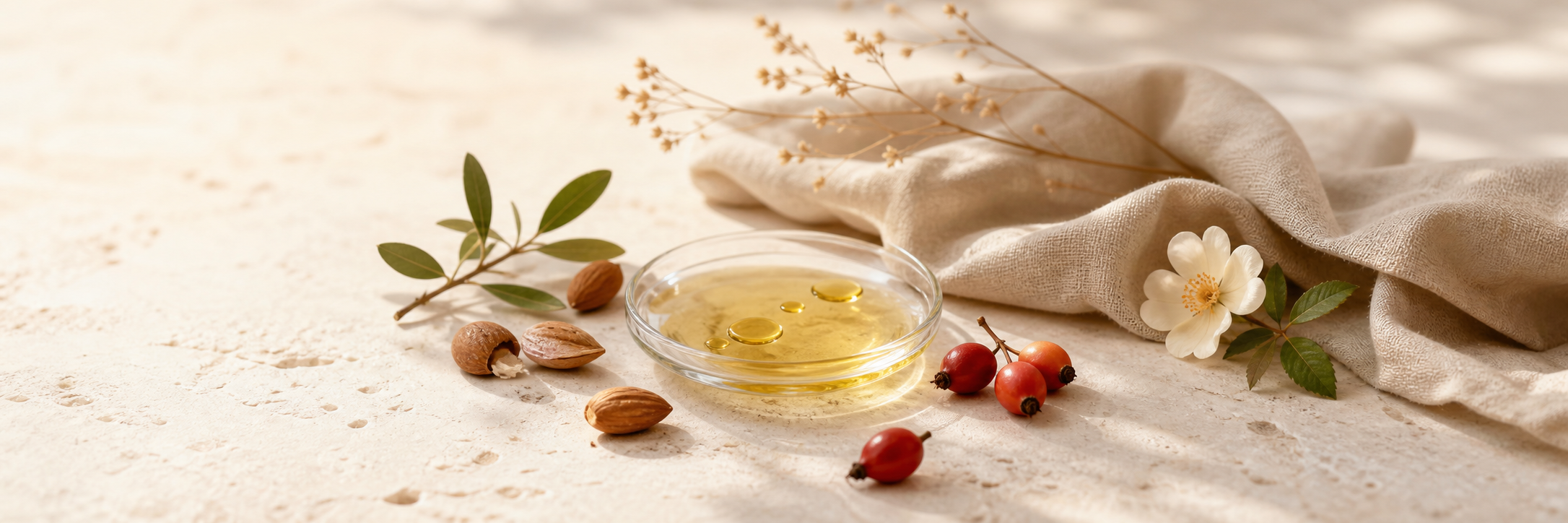 Ulei botanic și ingrediente vegetale pentru îngrijirea feței